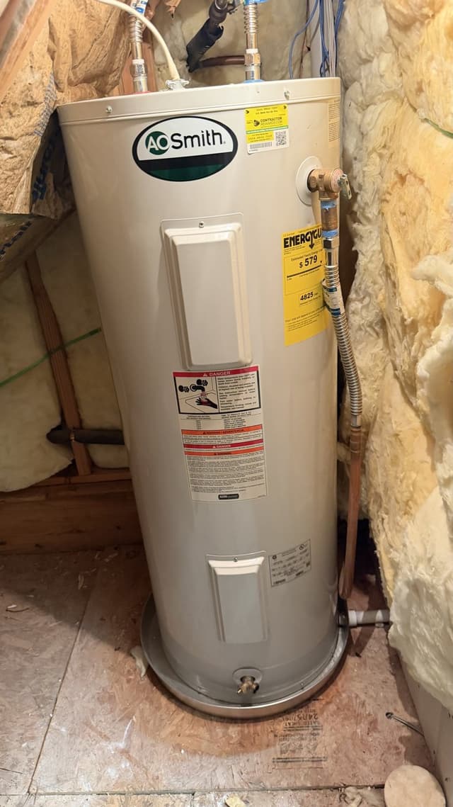 Attic Water Heater Replacement in Austin — before